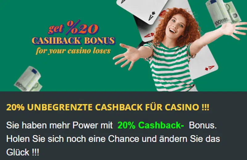 Casino ohne Verifizierung Cashback bonus