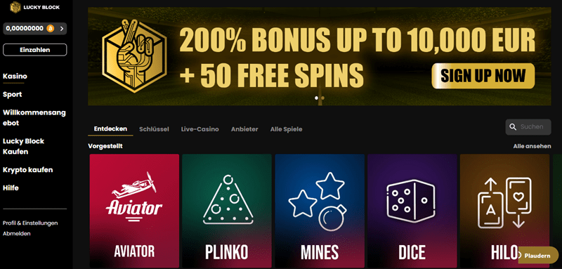 Neue Online Casinos LuckyBlock